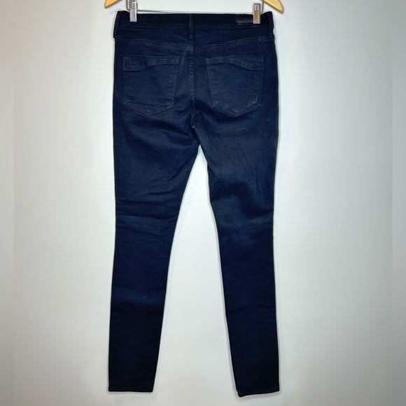 👑 Express Jeans Midrise Black Leggings Sz 6L - Picture 2 of 5